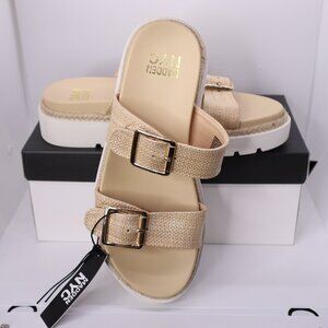 Madden NYC Sandals sz 9 footbed Cushion Contour Footbed two strap beige nwb